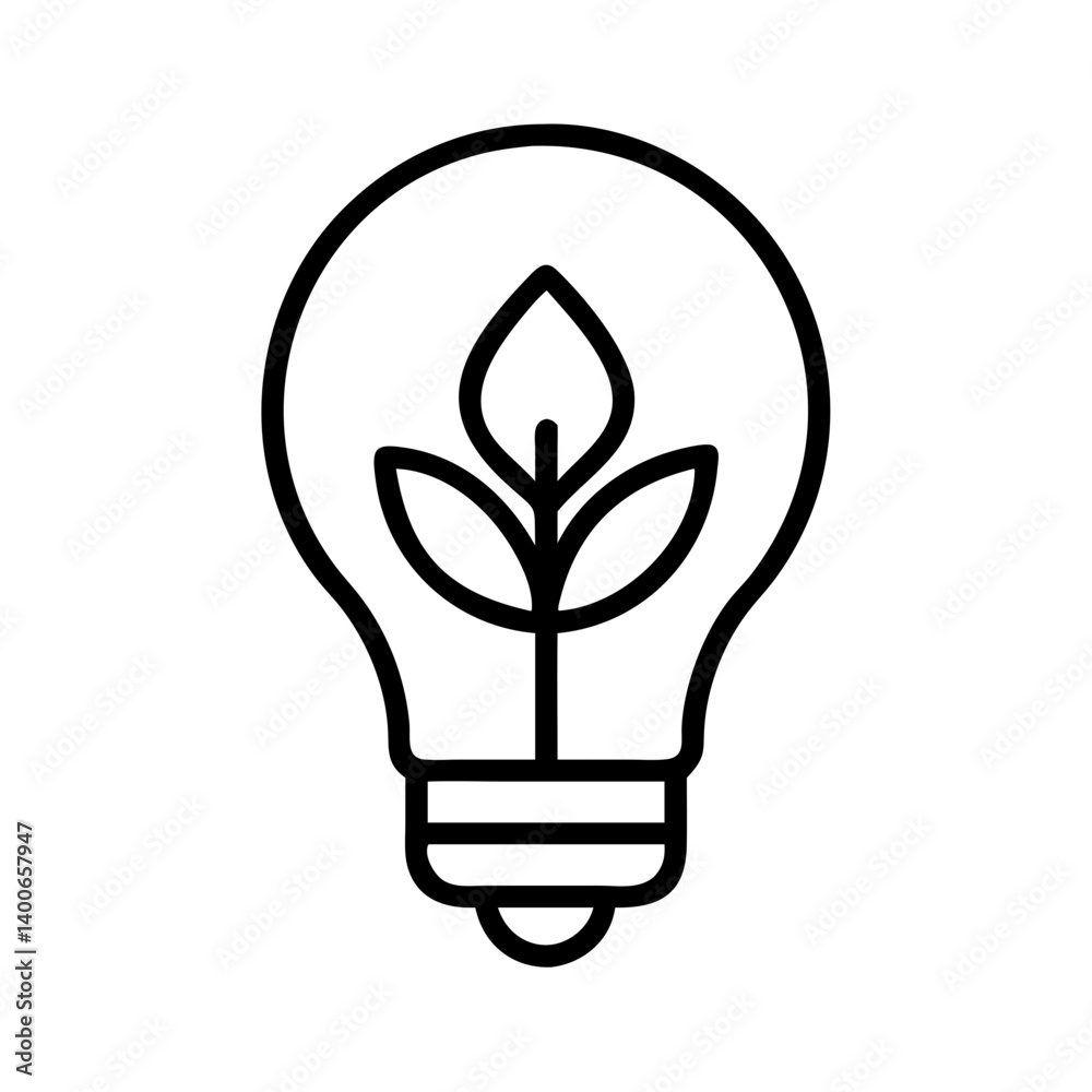Green energy light bulb icon vector illustration for renewable and sustainable resources concept Green energy light bulb icon vector illustration for renewable and sustainable resources concept