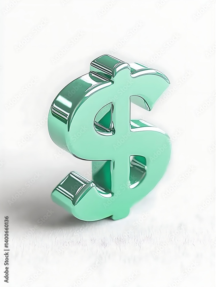 3D Dollar Sign Render