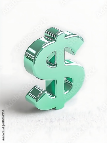 Obraz na płótnie 3D Dollar Sign Render w salonie