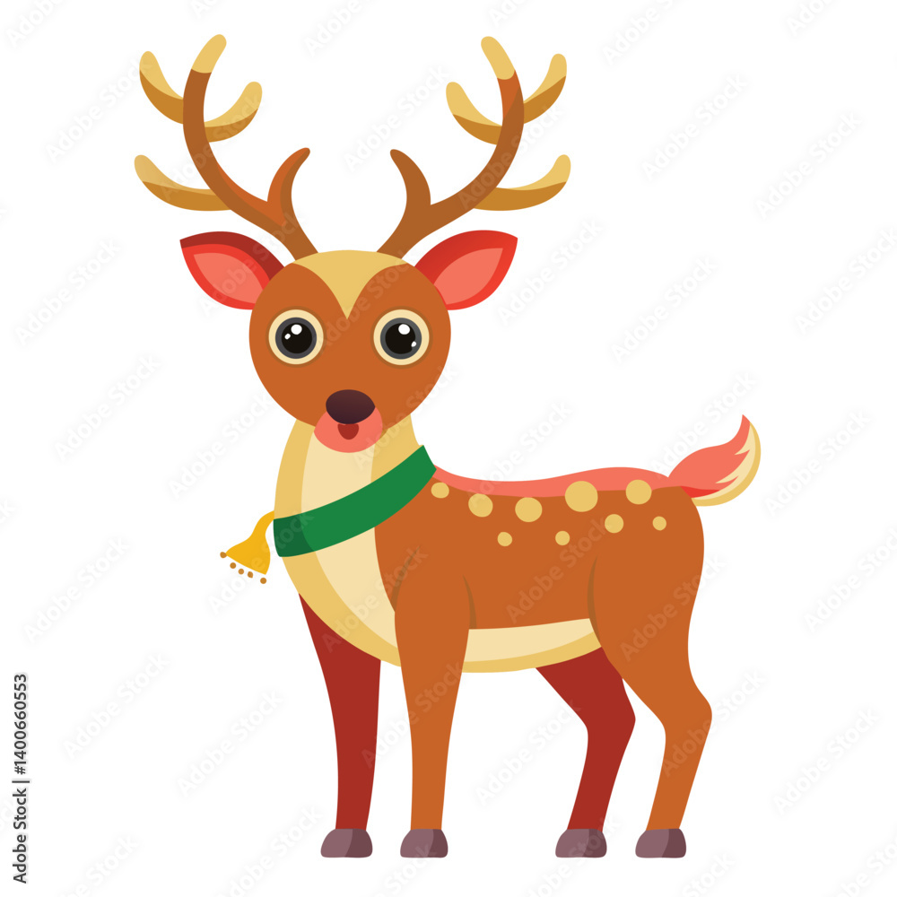 Obraz premium Christmas reindeer isolated on white background