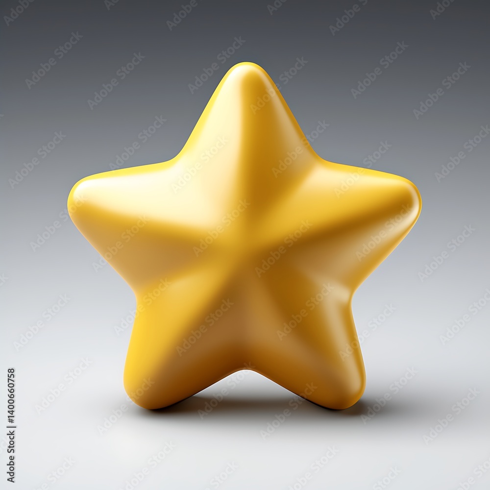 3D Gold Star Graphic