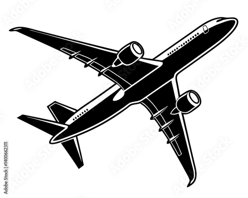 Airplane Flying Vector & SVG | Aviation Vector for Travel Crafts, Pilot Decor & Flight-Themed Design