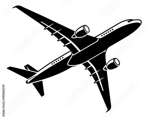 Airplane Flying Vector & SVG | Aviation Vector for Travel Crafts, Pilot Decor & Flight-Themed Design