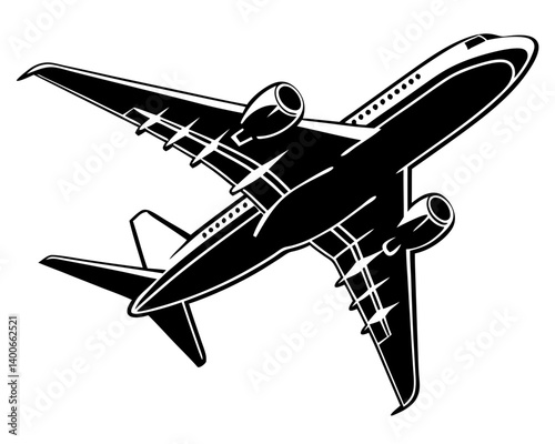 Airplane Flying Vector & SVG | Aviation Vector for Travel Crafts, Pilot Decor & Flight-Themed Design