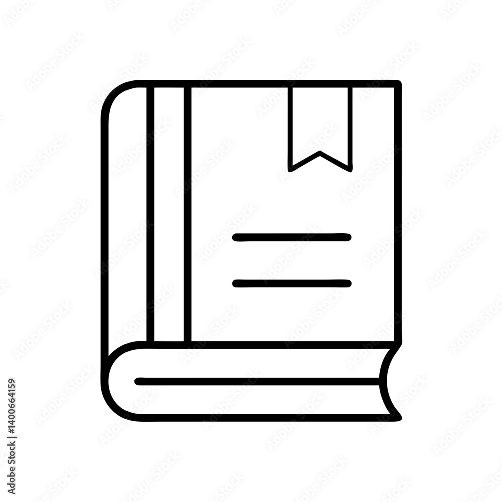 Book icon vector illustration open book icon with bookmark outline study education learning symbol Book icon vector illustration open book icon with bookmark outline study education learning symbol