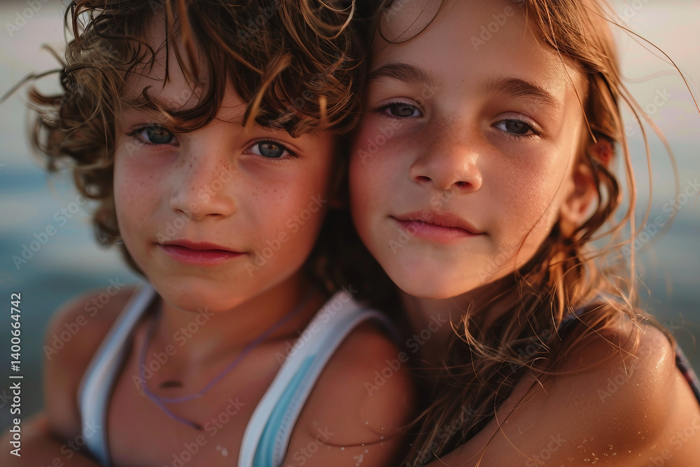 A children enjoys family time during a summer trip generative AI A children enjoys family time during a summer trip generative AI
