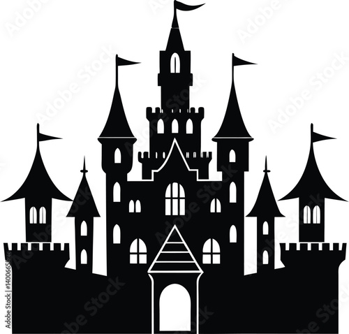 Castle Silhouette Vector | Medieval, Fantasy & Historic Landmark Scene