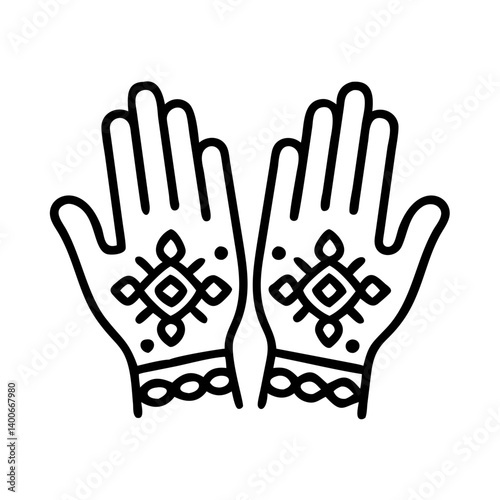 Henna tattoo design hands traditional indian art mehndi pattern ethnic decorative ritual body art