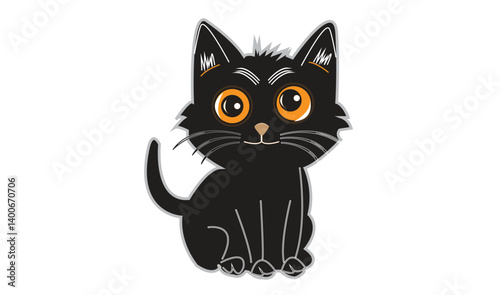 Cat emoji icon vector image.