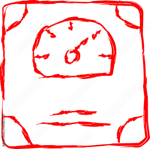 heavy icon in doodle style