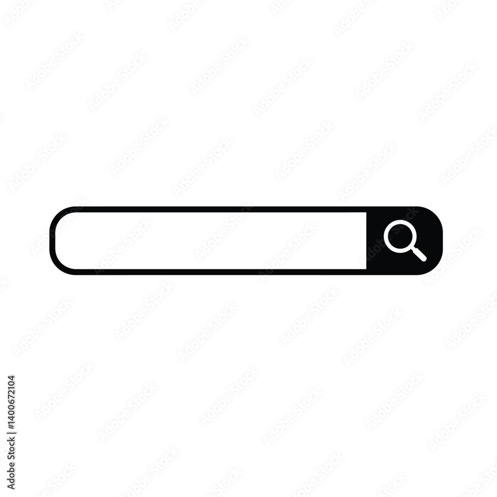 Minimalist Search Bar Illustration With Magnifying Glass For Website And Mobile Applications Minimalist Search Bar Illustration With Magnifying Glass For Website And Mobile Applications