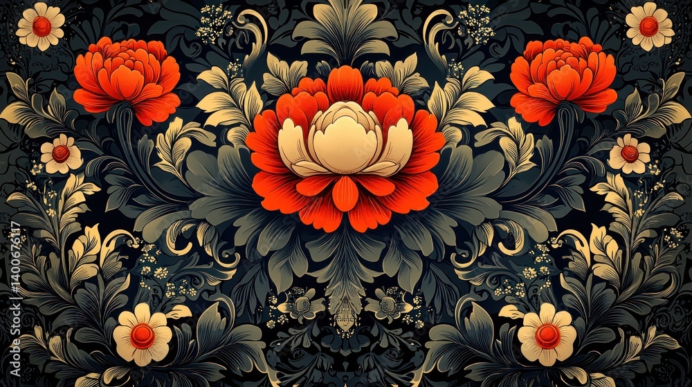 Ornate floral pattern