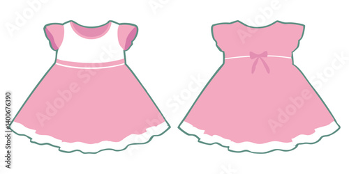 Baby girls dress design vector illustration