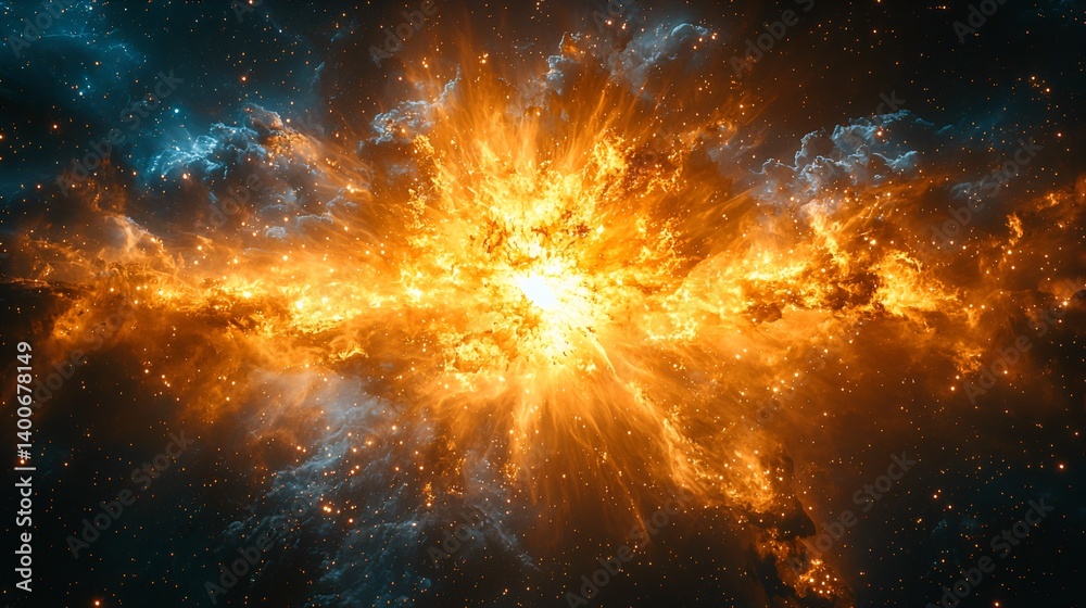 Fototapeta premium Cosmic explosion in a nebula