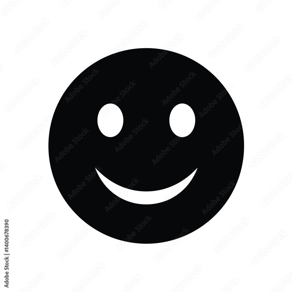 Black Smiling Face Vector Illustration Isolated On White Background Graphic Resource Black Smiling Face Vector Illustration Isolated On White Background Graphic Resource