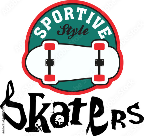 Boys' Sportive Style Skateboard Summer Outfit