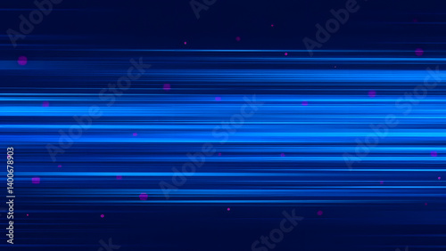 Abstract blue vector lines create a digital gradient blur pattern