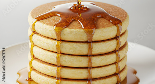 Wallpaper Mural Delicious Stack Of Japanese Souffle Pancakes Drizzled With Golden Syrup Torontodigital.ca