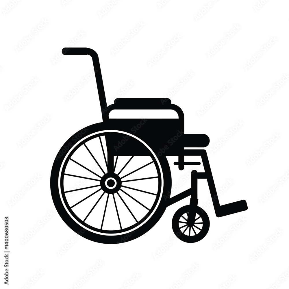 Wheelchair Vector Illustration Simple Design Medical Equipment Accessibility Symbol Healthcare Support Wheelchair Vector Illustration Simple Design Medical Equipment Accessibility Symbol Healthcare Support