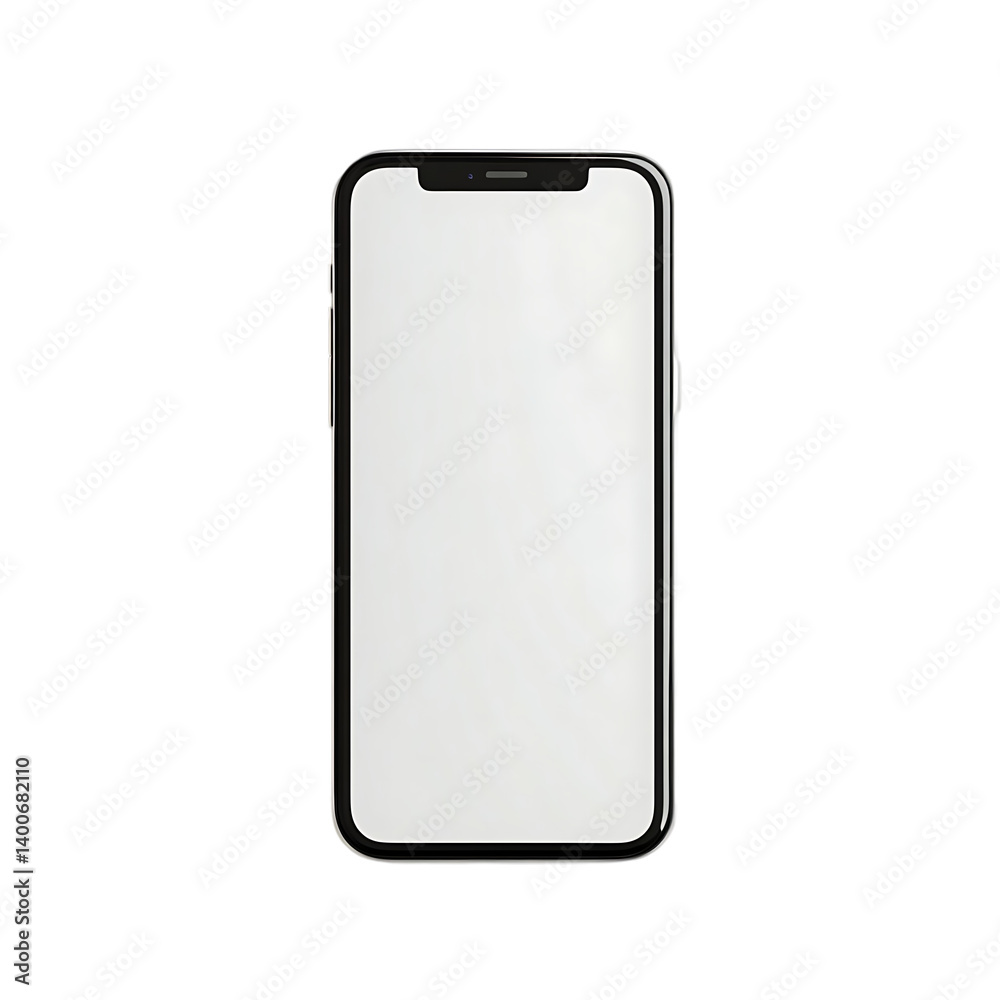 Smartphone with blank screen, isolated on white. Smartphone with blank screen, isolated on white.