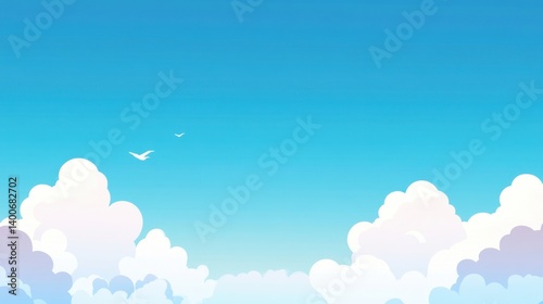 blue sky with clouds 2
