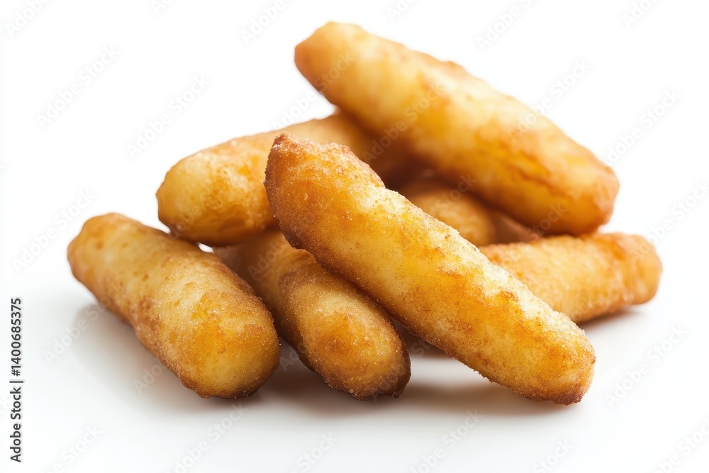 Fried potato sticks, golden brown, close up Fried potato sticks, golden brown, close up