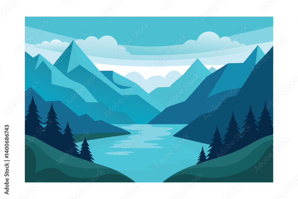 mountain lake and mountains mountain lake and mountains