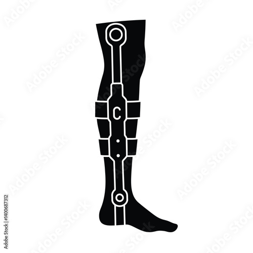 Leg With Orthopedic Fixation Medical Device For Injury Recovery And Rehabilitation