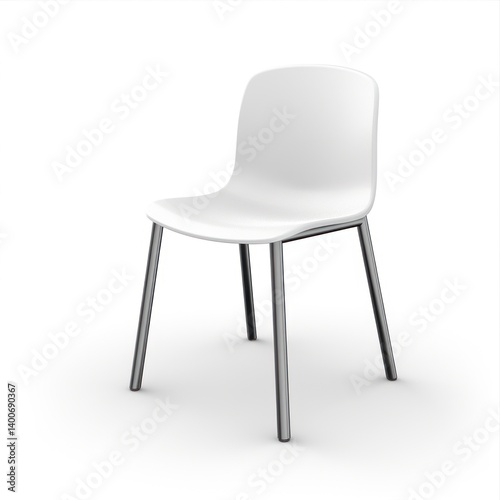 Modern minimalistic chair isolated on white background. Furniture concept.