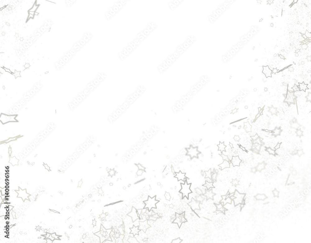 Fototapeta premium Banner with golden decoration. Festive border with falling glitter dust and stars.