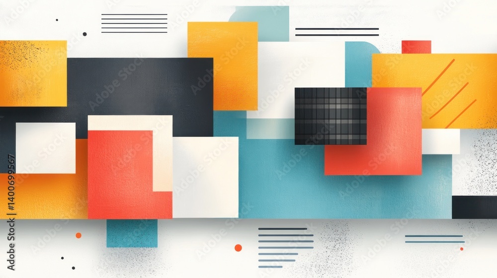 Obraz premium Abstract geometric shapes composition (16)