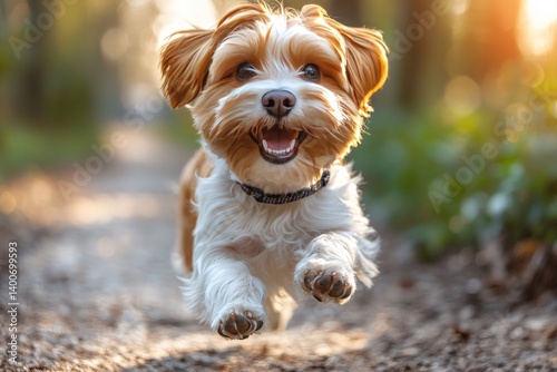Obraz na płótnie joyful dog running freely w salonie