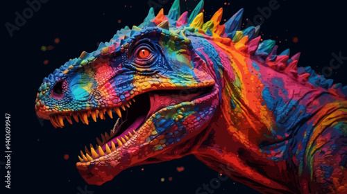 Vivid color dinosaur