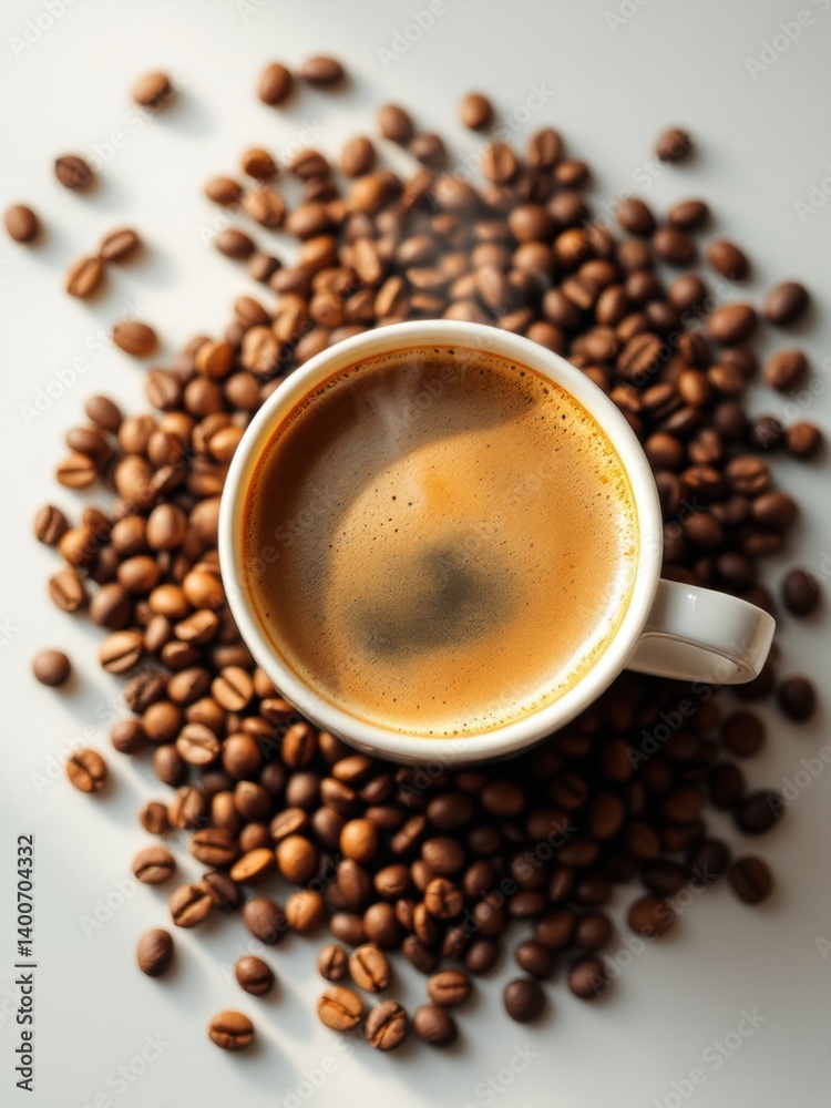 Obraz premium cup of coffee with beans
