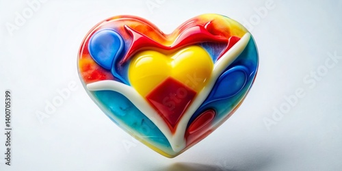 Abstract Heart Wax Melt: Modern Geometric Art Silhouette