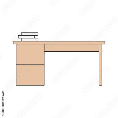 office desk with a table