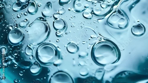 Abstract Blue Liquid Bubbles Texture