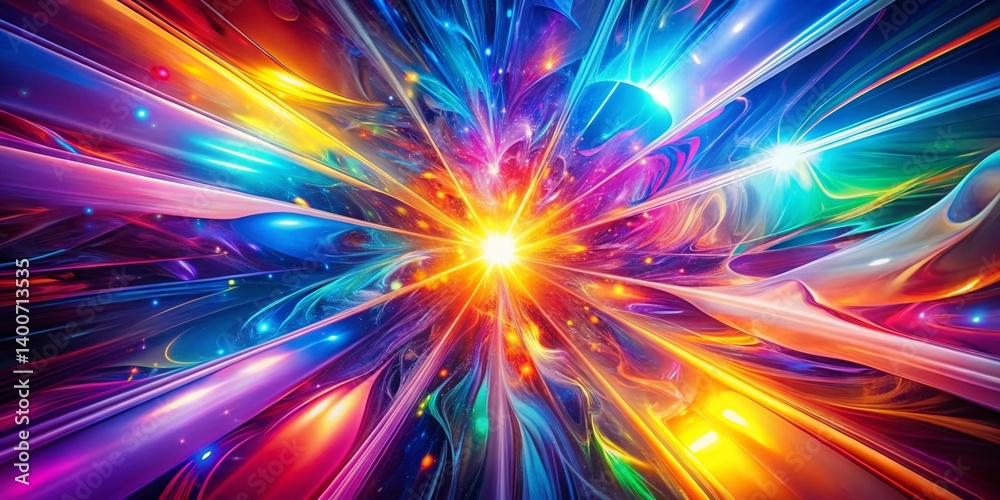 Fototapeta premium Abstract Color Dynamic Background: Futuristic Bright Painting Texture for Creative Graphic Design