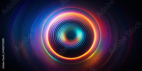 Abstract Circle Animation: Geometric Ripple Effect Silhouette Background Loop Intro