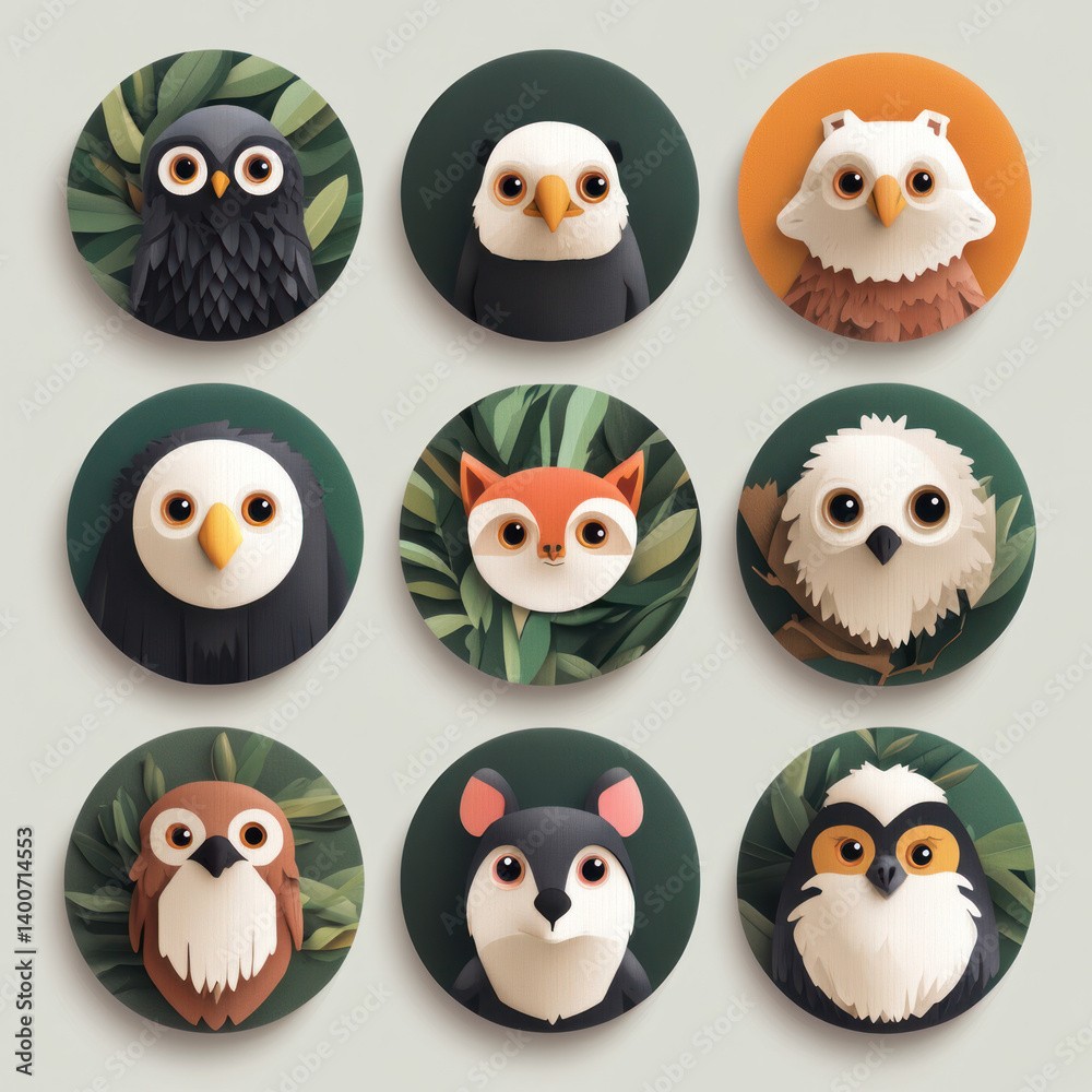 Fototapeta premium set of cartoon monsters