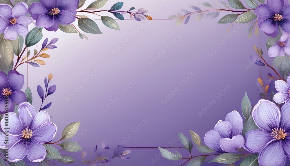 violet flowers frame with copy space violet flowers frame with copy space