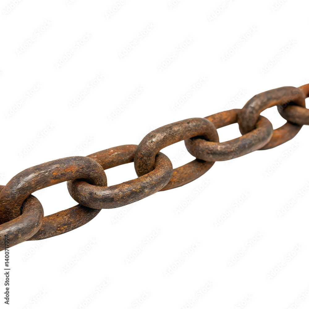 Closeup of a Rusty Metal isolated on transparent background Generative AI Chain Section Showing Detail and Texture Closeup of a Rusty Metal isolated on transparent background Generative AI Chain Section Showing Detail and Texture