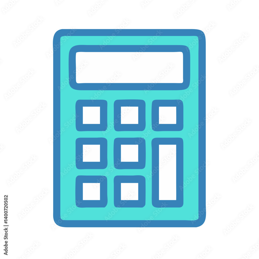 Calculator Device Icon Representing Arithmetic, Financial Calculations, and Digital Computation Calculator Device Icon Representing Arithmetic, Financial Calculations, and Digital Computation