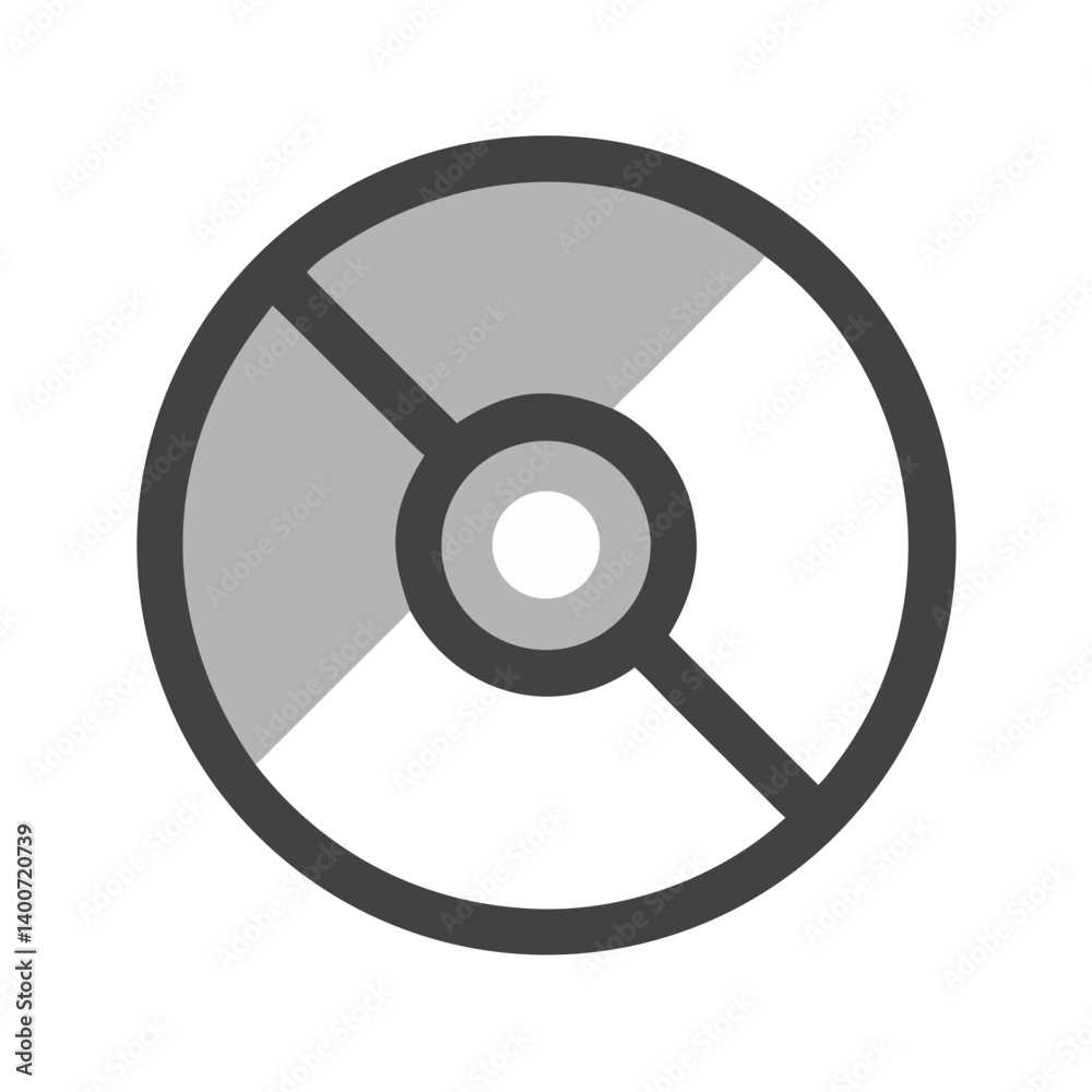 CD or DVD Disc Icon Representing Optical Storage and Media Playback CD or DVD Disc Icon Representing Optical Storage and Media Playback