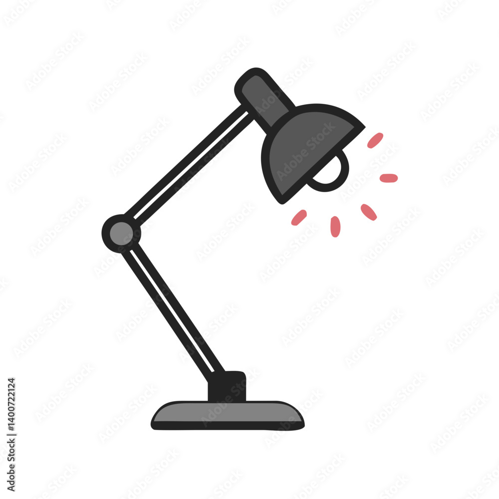 Desk Lamp Light Source Icon Representing Task Lighting and Workspace Illumination Desk Lamp Light Source Icon Representing Task Lighting and Workspace Illumination