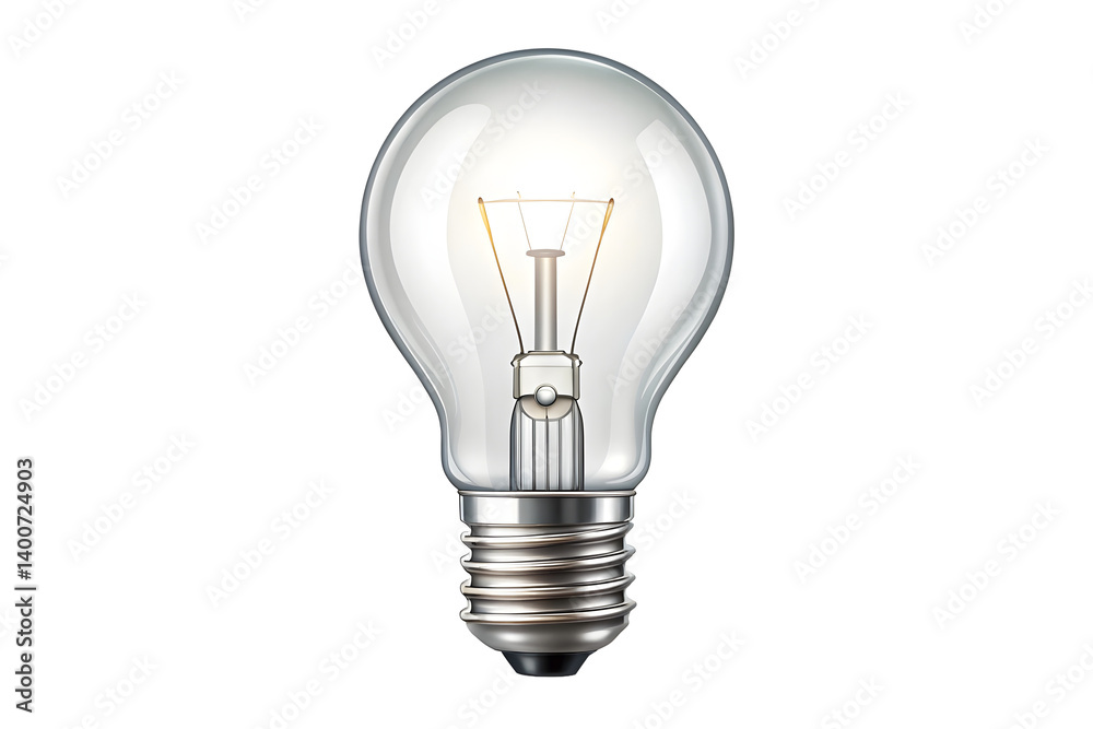 Glowing Incandescent Light Bulb with Visible Filament, Energy Consumption Concept. Glowing Incandescent Light Bulb with Visible Filament, Energy Consumption Concept.
