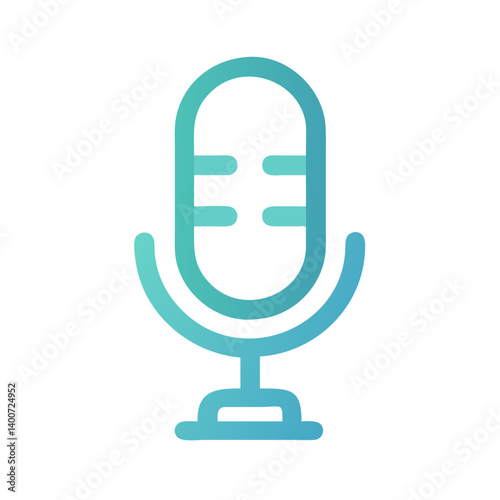 Microphone Icon Representing Audio Input and Sound Recording
