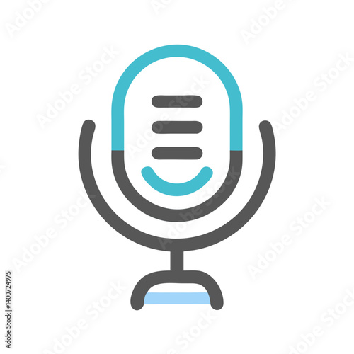 Microphone Icon Representing Audio Input and Sound Recording