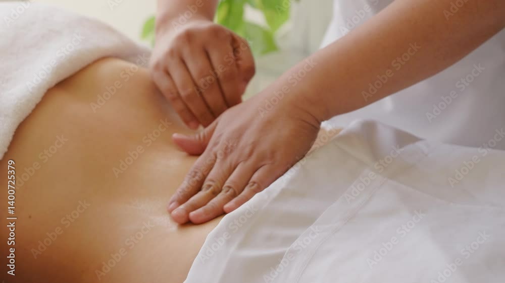 Cinematic video of a professional massage session in a spa salon. Cinematic video of a professional massage session in a spa salon.