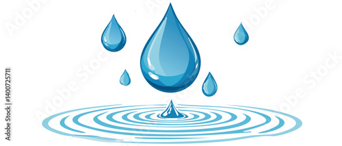 Obraz na płótnie water drops vector illustration icon design art w salonie